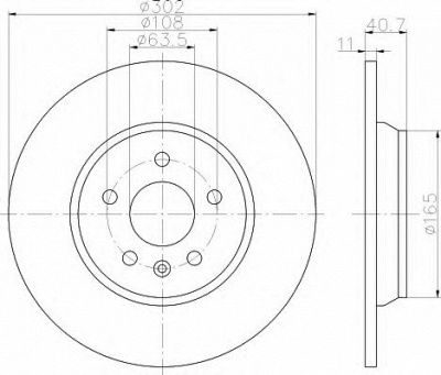 HELLA 8dd355114151 -  Тормозной диск