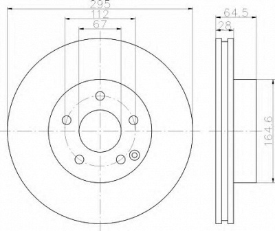 HELLA 8dd355114201 -  Тормозной диск