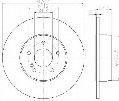 HELLA 8dd355114211 -  Тормозной диск