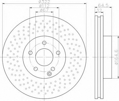HELLA 8dd355114231 -  Тормозной диск
