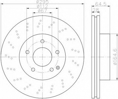 HELLA 8dd355114391 -  Тормозной диск
