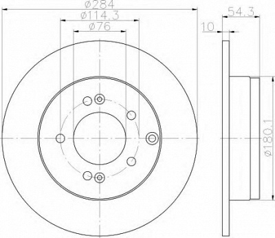 HELLA 8dd355114521 -  Тормозной диск