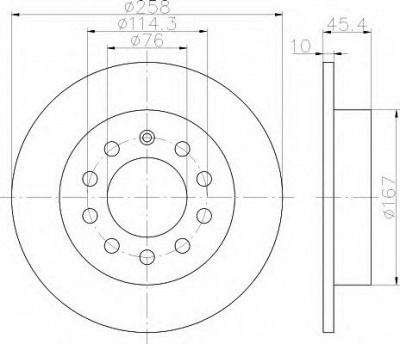 HELLA 8dd355114531 -  Тормозной диск
