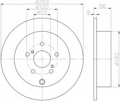HELLA 8dd355114891 -  Тормозной диск