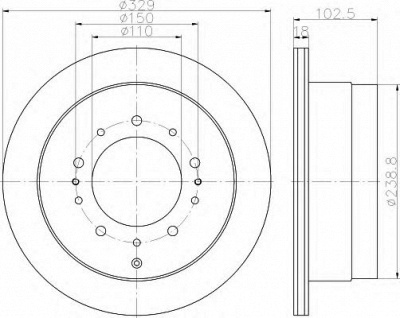 HELLA 8dd355115061 -  Тормозной диск