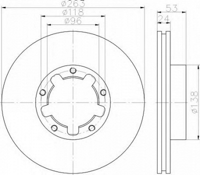 HELLA 8dd355115221 -  Тормозной диск