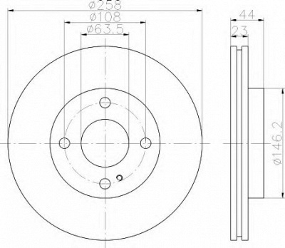 HELLA 8dd355115371 -  Тормозной диск