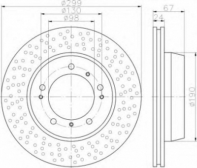 HELLA 8dd355115431 -  Тормозной диск