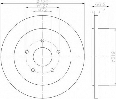 HELLA 8dd355115501 -  Тормозной диск