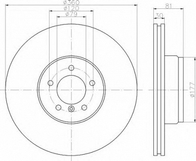 HELLA 8dd355115611 -  Тормозной диск