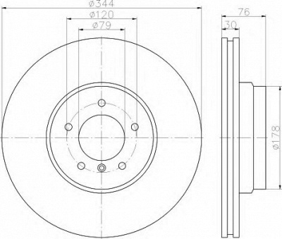 HELLA 8dd355115961 -  Тормозной диск