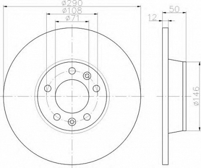 HELLA 8dd355116171 -  Тормозной диск