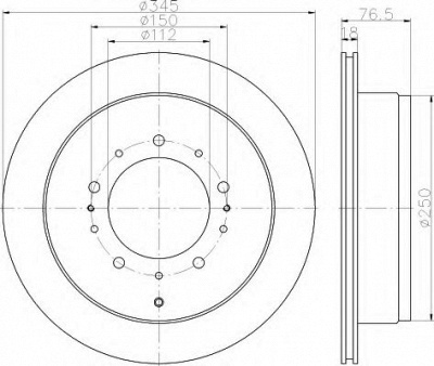 HELLA 8dd355116331 -  Тормозной диск