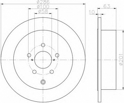HELLA 8dd355116421 -  Тормозной диск