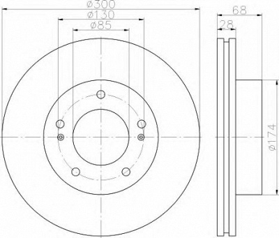 HELLA 8dd355116461 -  Тормозной диск