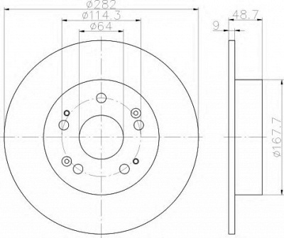 HELLA 8dd355116521 -  Тормозной диск
