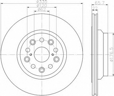HELLA 8dd355116931 -  Тормозной диск