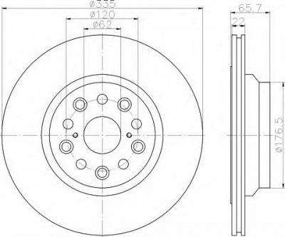 HELLA 8dd355116941 -  Тормозной диск
