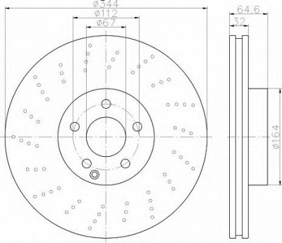 HELLA 8dd355116951 -  Тормозной диск