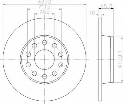 HELLA 8dd355116971 -  Тормозной диск
