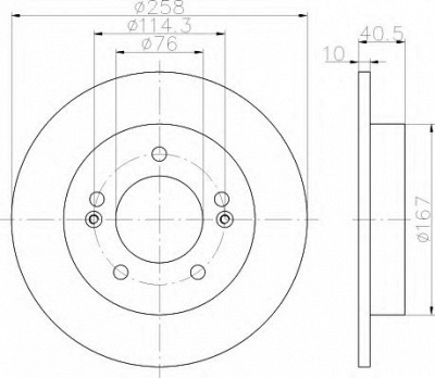 HELLA 8dd355117011 -  Тормозной диск