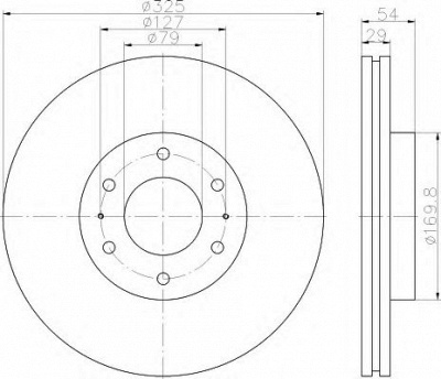 HELLA 8dd355117021 -  Тормозной диск