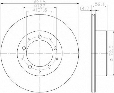 HELLA 8dd355117271 -  Тормозной диск