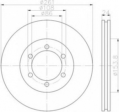 HELLA 8dd355117401 -  Тормозной диск