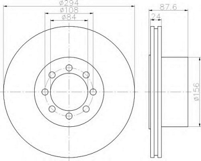 HELLA 8dd355117481 -  Тормозной диск