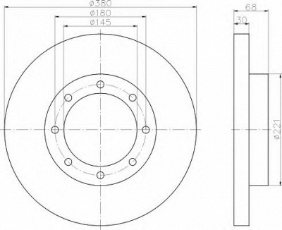 HELLA 8dd355117521 -  Тормозной диск