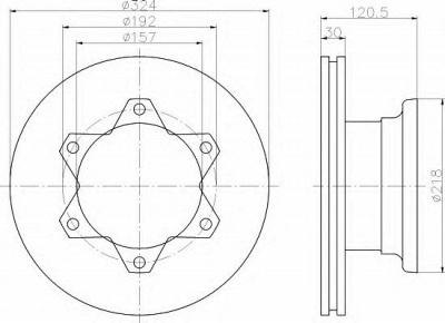 HELLA 8dd355117551 -  Тормозной диск