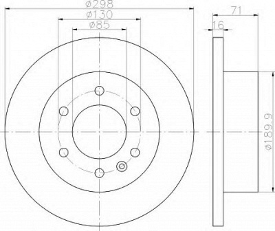HELLA 8dd355117641 -  Тормозной диск