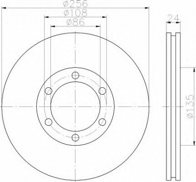 HELLA 8dd355117701 -  Тормозной диск