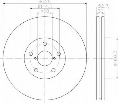 HELLA 8dd355117861 -  Тормозной диск