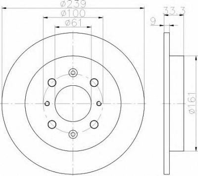 HELLA 8dd355117871 -  Тормозной диск