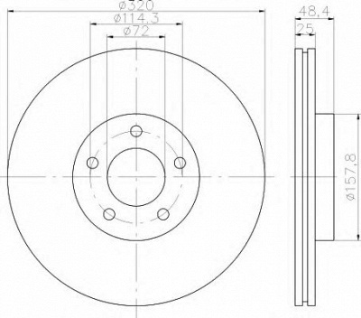HELLA 8dd355117891 -  Тормозной диск
