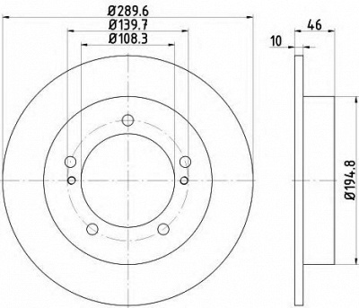 HELLA 8dd355117941 -  Тормозной диск
