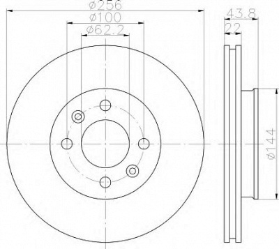 HELLA 8dd355117981 -  Тормозной диск