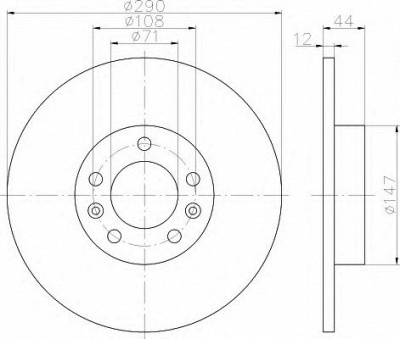 HELLA 8dd355117991 -  Тормозной диск