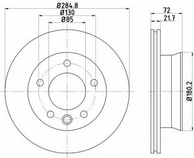 HELLA 8dd355118051 -  Тормозной диск
