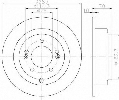 HELLA 8dd355118091 -  Тормозной диск