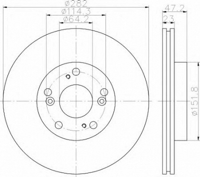 HELLA 8dd355118131 -  Тормозной диск