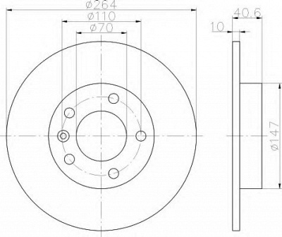 HELLA 8dd355118171 -  Тормозной диск