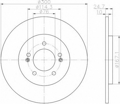 HELLA 8dd355118241 -  Тормозной диск