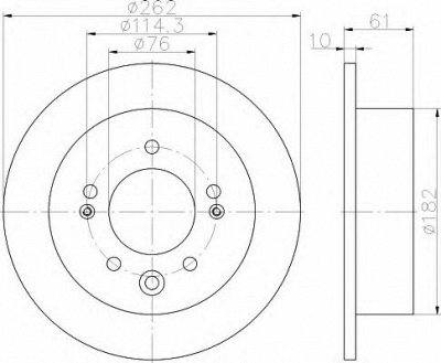 HELLA 8dd355118331 -  Тормозной диск