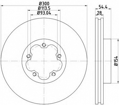 HELLA 8dd355118421 -  Тормозной диск