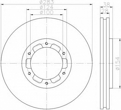 HELLA 8dd355118441 -  Тормозной диск