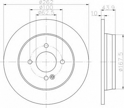 HELLA 8dd355118501 -  Тормозной диск