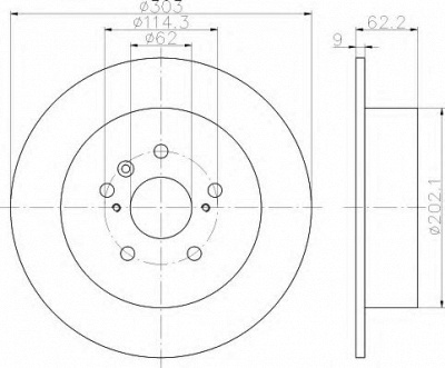 HELLA 8dd355118721 -  ДИСК ТОРМОЗНОЙ PRO
