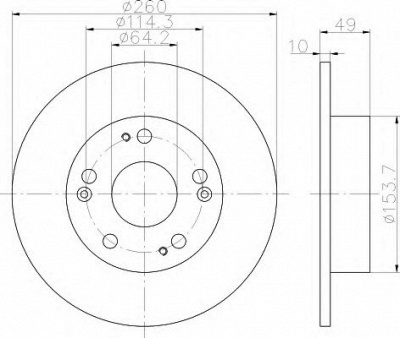 HELLA 8dd355118731 -  Тормозной диск